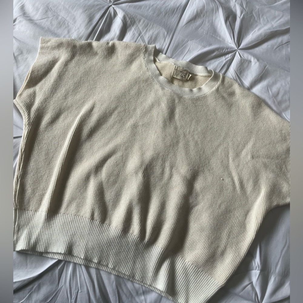 Dreamers Ivory Ribbed Knit sweater